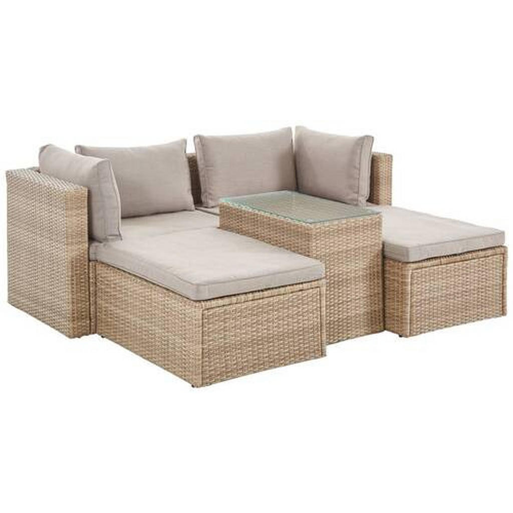 Ambia Garden TERASOVÁ SEDACIA SÚPRAVA plast, sklo, textil