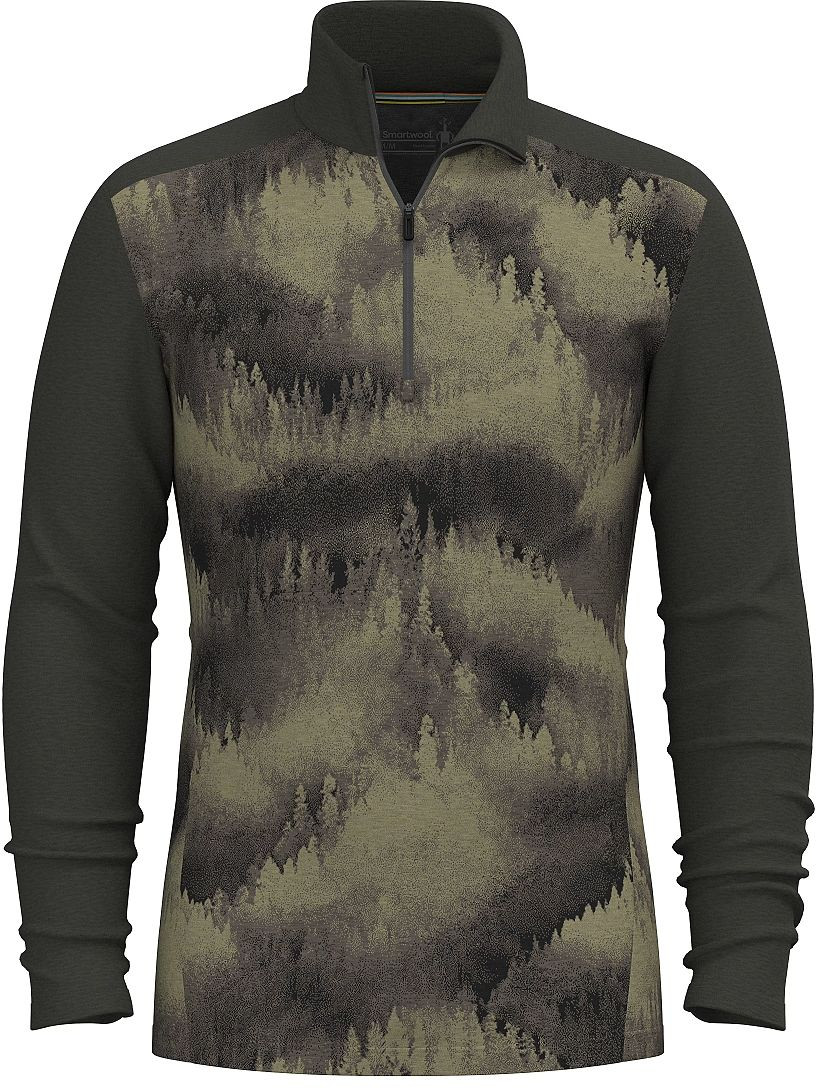 Smartwool M CLASSIC THERMAL MERINO BL 1/4 ZIP B north woods foggy pines Veľkosť: M