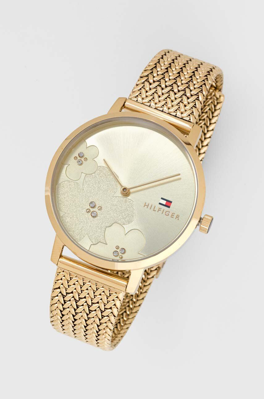 Hodinky Tommy Hilfiger dámske, zlatá farba
