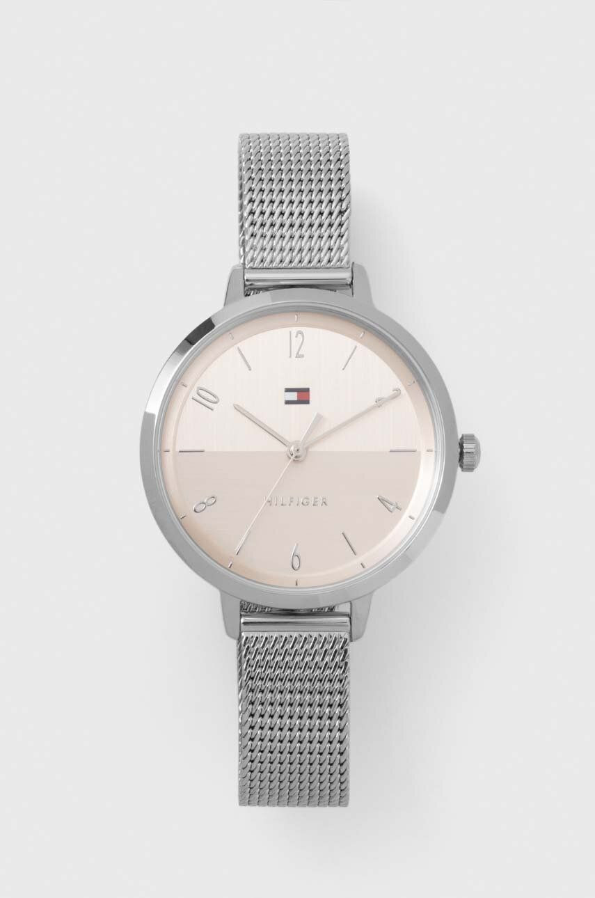 Hodinky Tommy Hilfiger dámske, strieborná farba