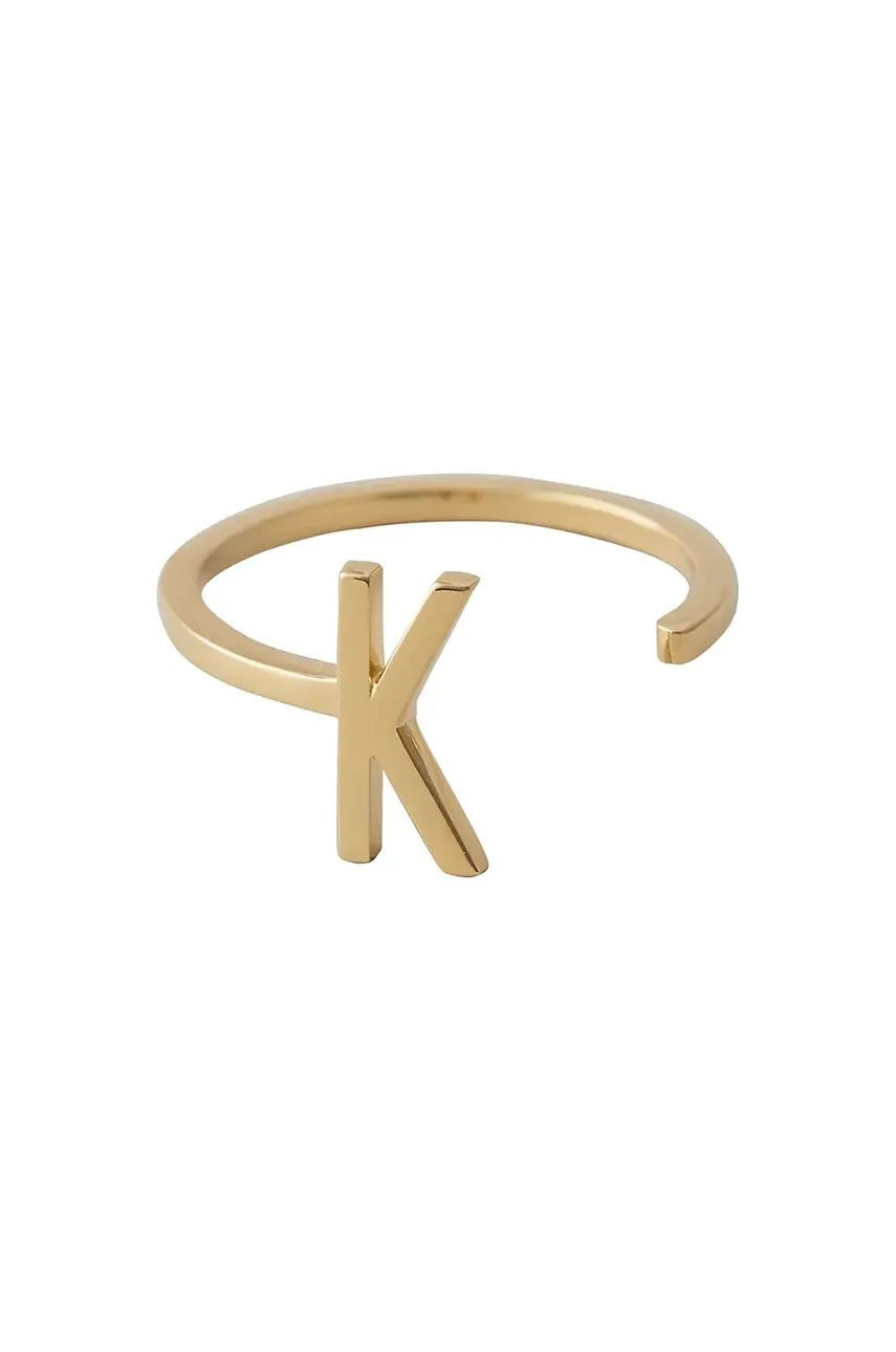 Strieborný pozlátený prsteň Design Letters 90601000K