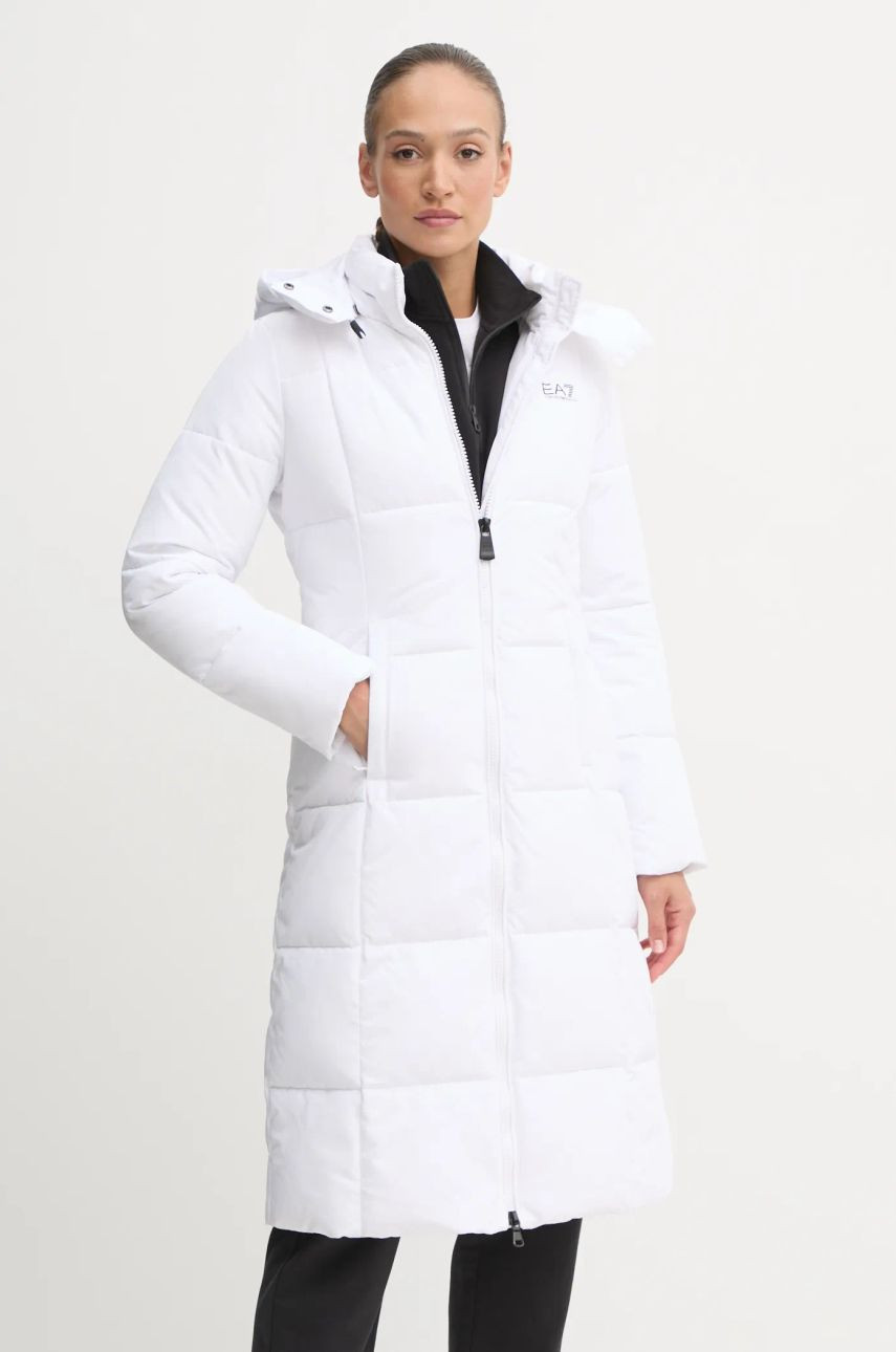 Bunda EA7 Emporio Armani dámska, biela farba, zimná, TN8AZ.6DTL01
