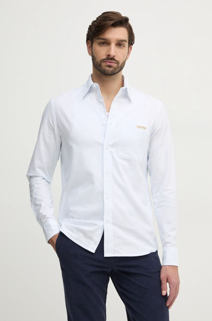Košeľa Calvin Klein Jeans pánska, regular, s klasickým golierom, J30J327582