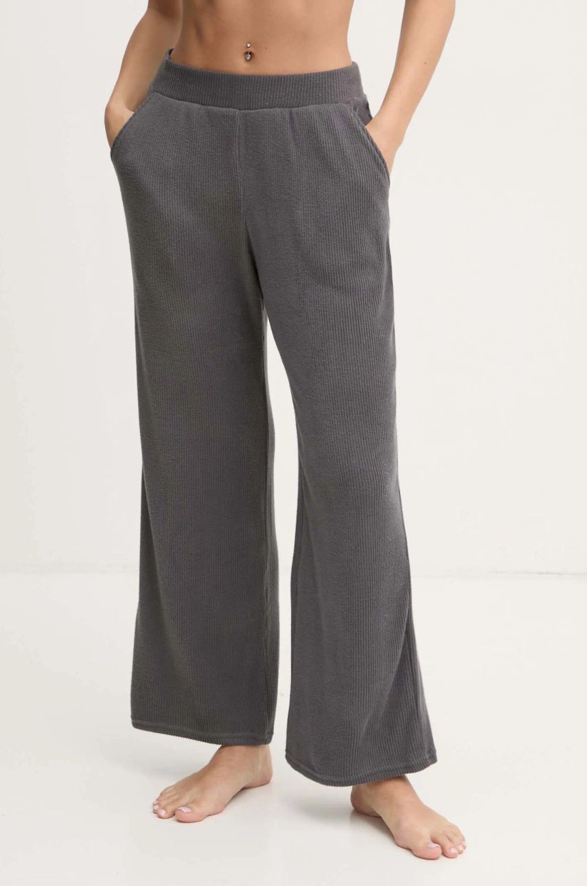 Tepláky Hollister Co. šedá farba, jednofarebné, KI346-4033