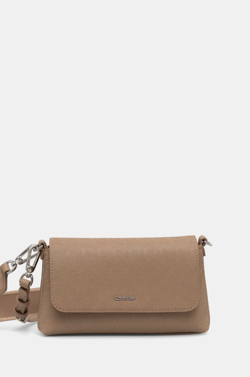 Kabelka Calvin Klein béžová farba, K60K613088