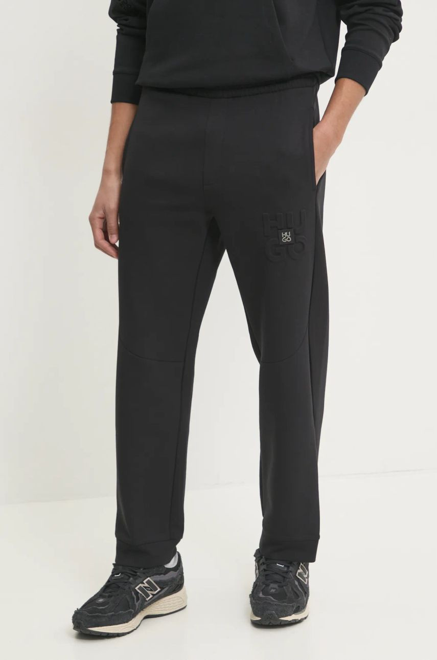 Tepláky HUGO čierna farba, jednofarebné, 50530193