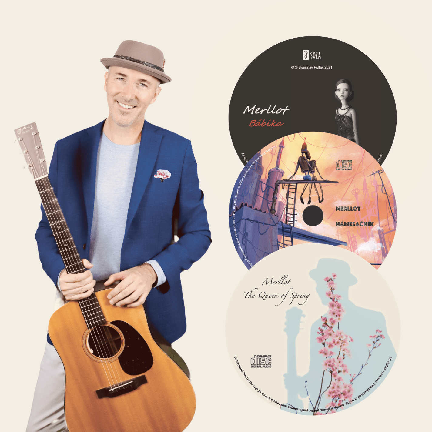 Merllot, 3 CD: Bábika/Námesačník/The Queen of Spring, Balík