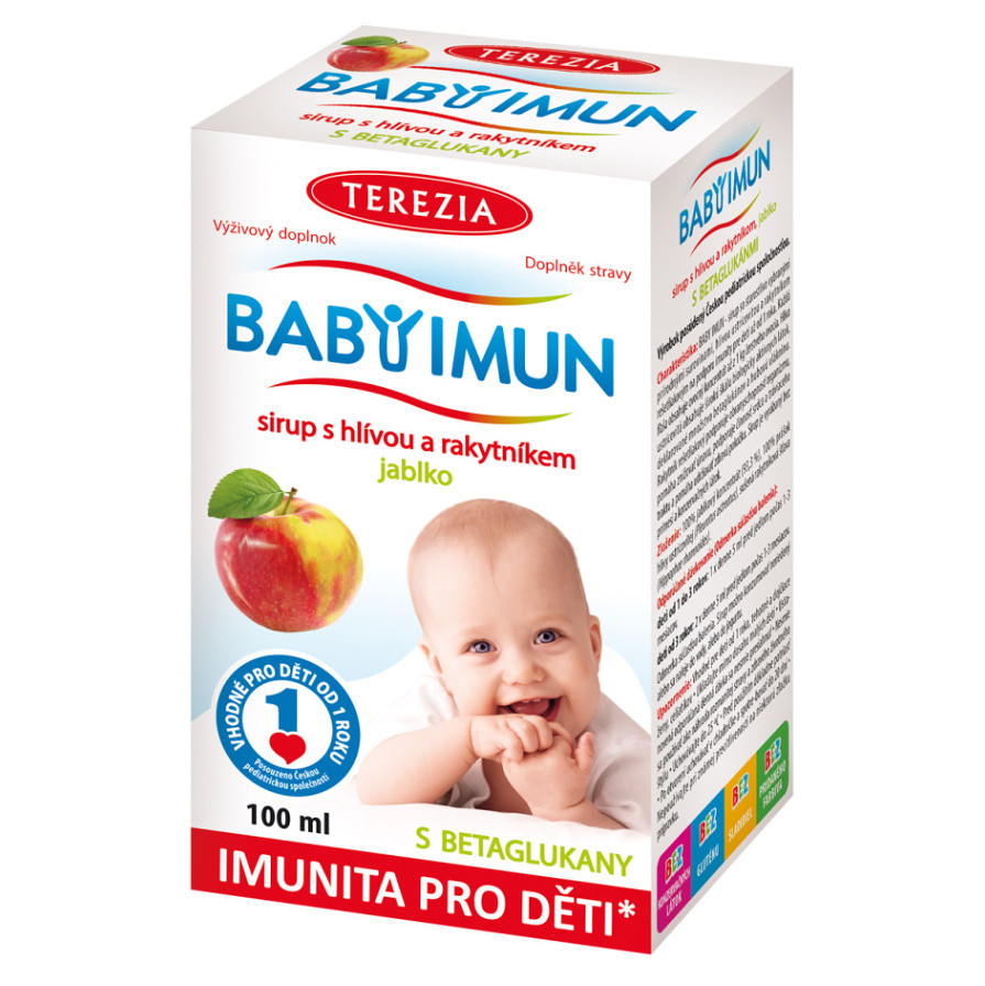 TEREZIA Baby imun sirup s hlivou a rakytníkom jablko 100 ml, poškodený obal