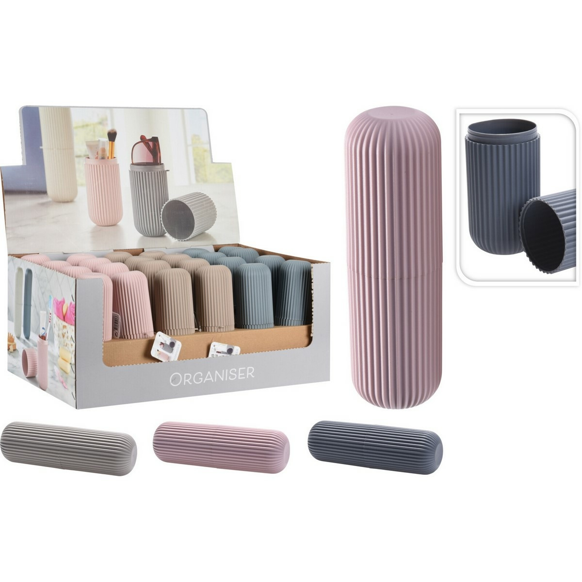 Cestovný organizér/taška Stripe pink, 5 x 19 cm