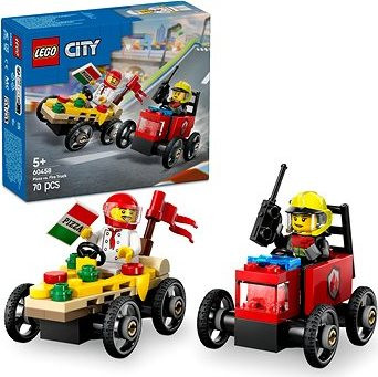 LEGO® City 60458 Pretekársky balíček: Rozvoz pizzy vs. hasičské auto