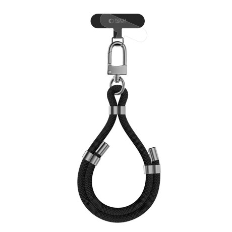 Tech-Protect Wrist Strap šnúrka na mobil, čierna/strieborná