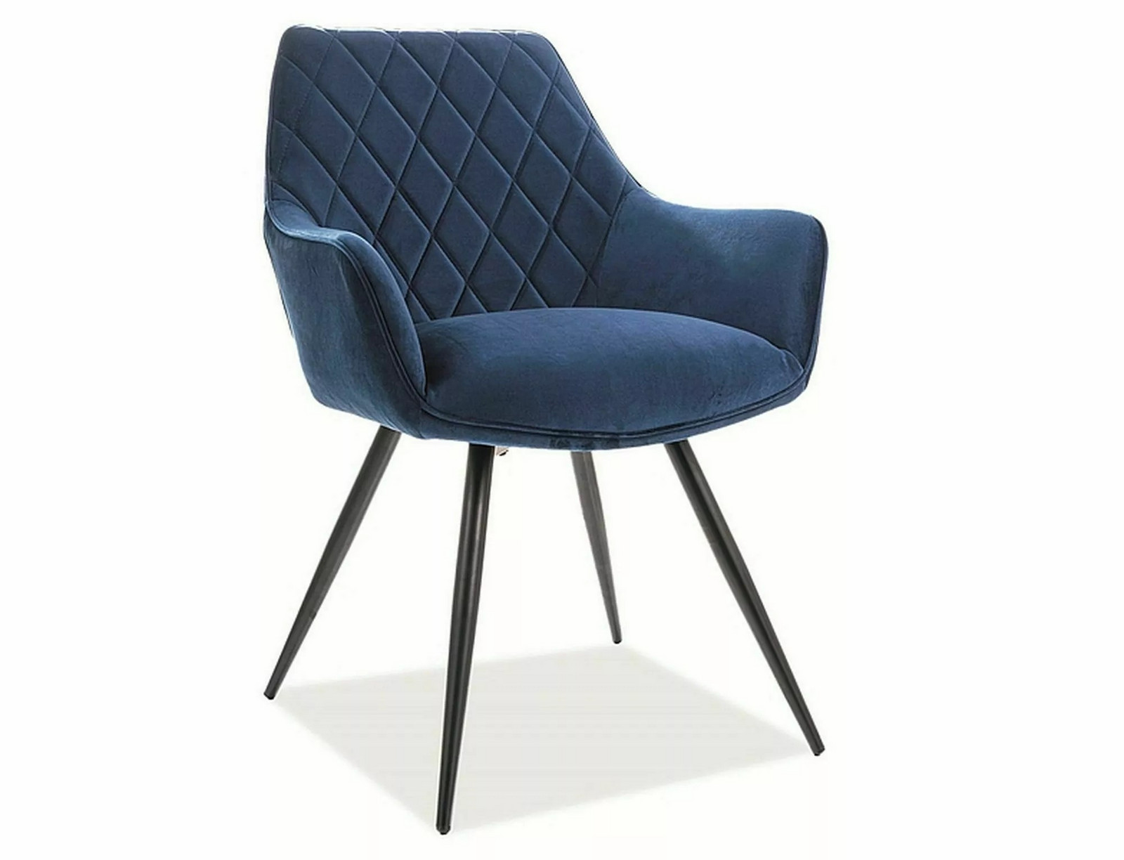 Jídelní křeslo Linea Velvet modré