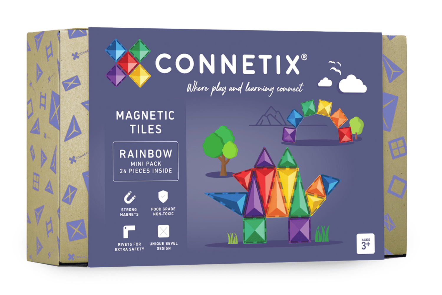 Magnetická stavebnice Connetix - Rainbow Mini Pack (24 ks)