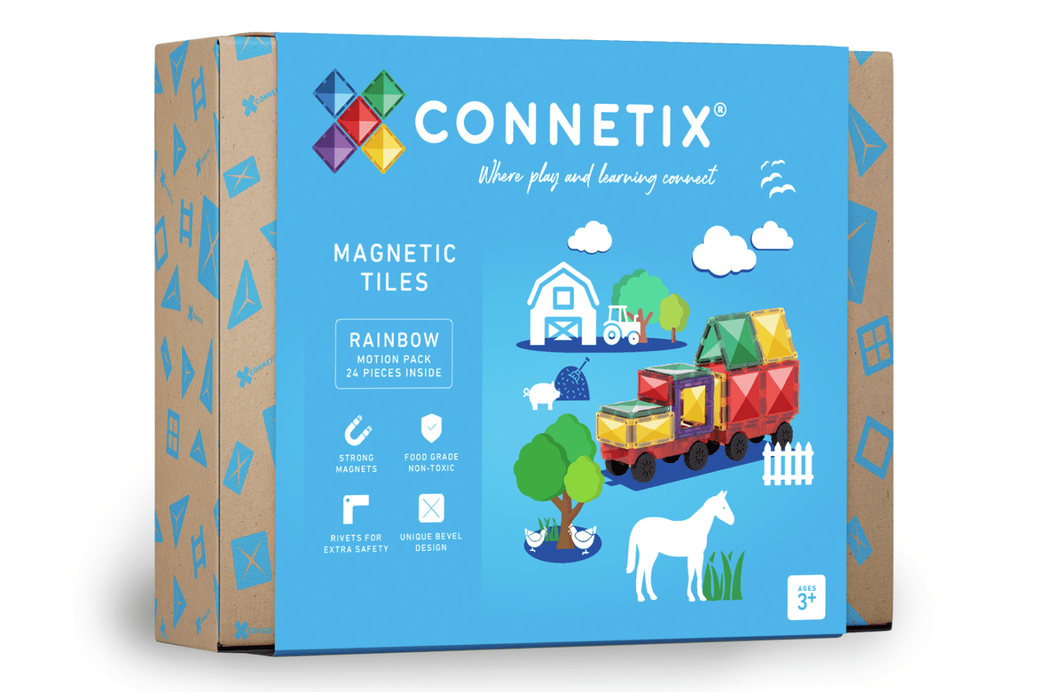 Magnetická stavebnice Connetix - Rainbow Motion Pack (24 ks)