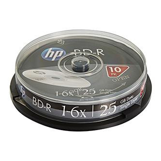 HP BD-R, Single Layer 25GB, Standard, cake box, BRE00071-3, 69321, 6x, 10-pack, pre archiváciu dať