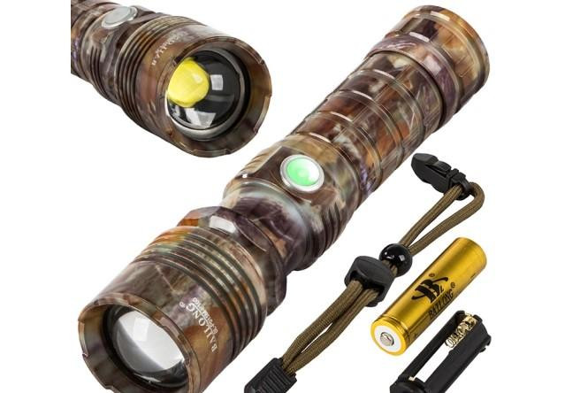 Taktické svetlo Bailong ZOOM CREE LED, camo
