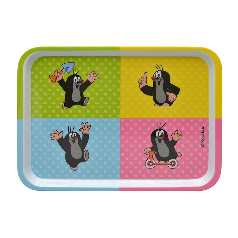 MUNABO - Detský servírovací podnos Krtko farebný 28x20 cm