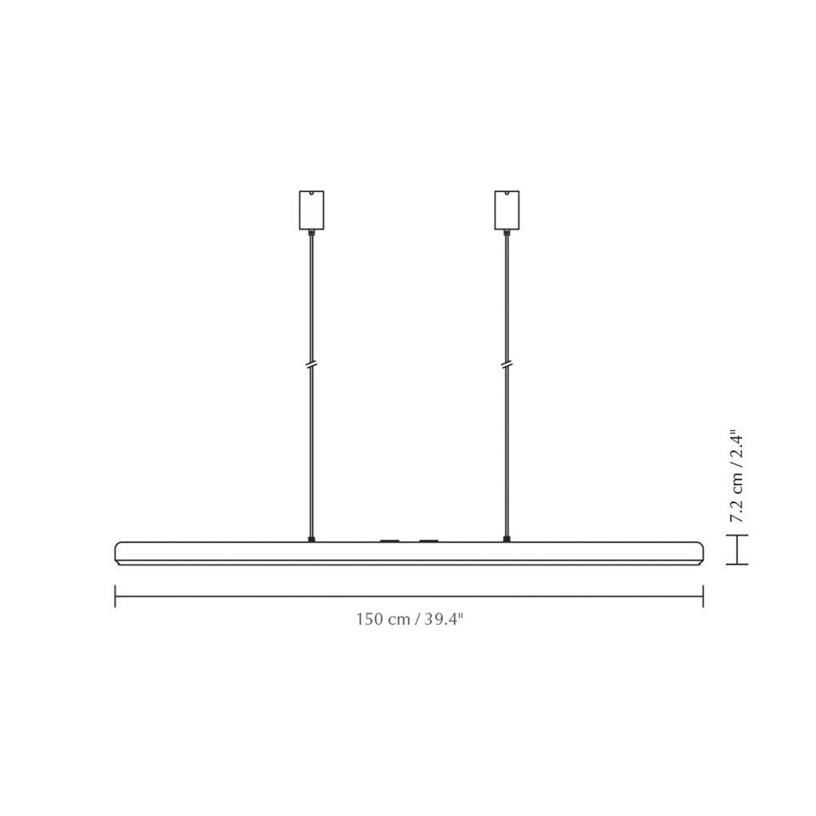 Závesné svietidlo UMAGE LED Hazel Branch, biela/mosadz, 150 cm