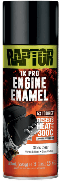 RAPTOR 1K ENGINE ENAMEL - Sprej na motor (gloss clear, 0,295 kg)