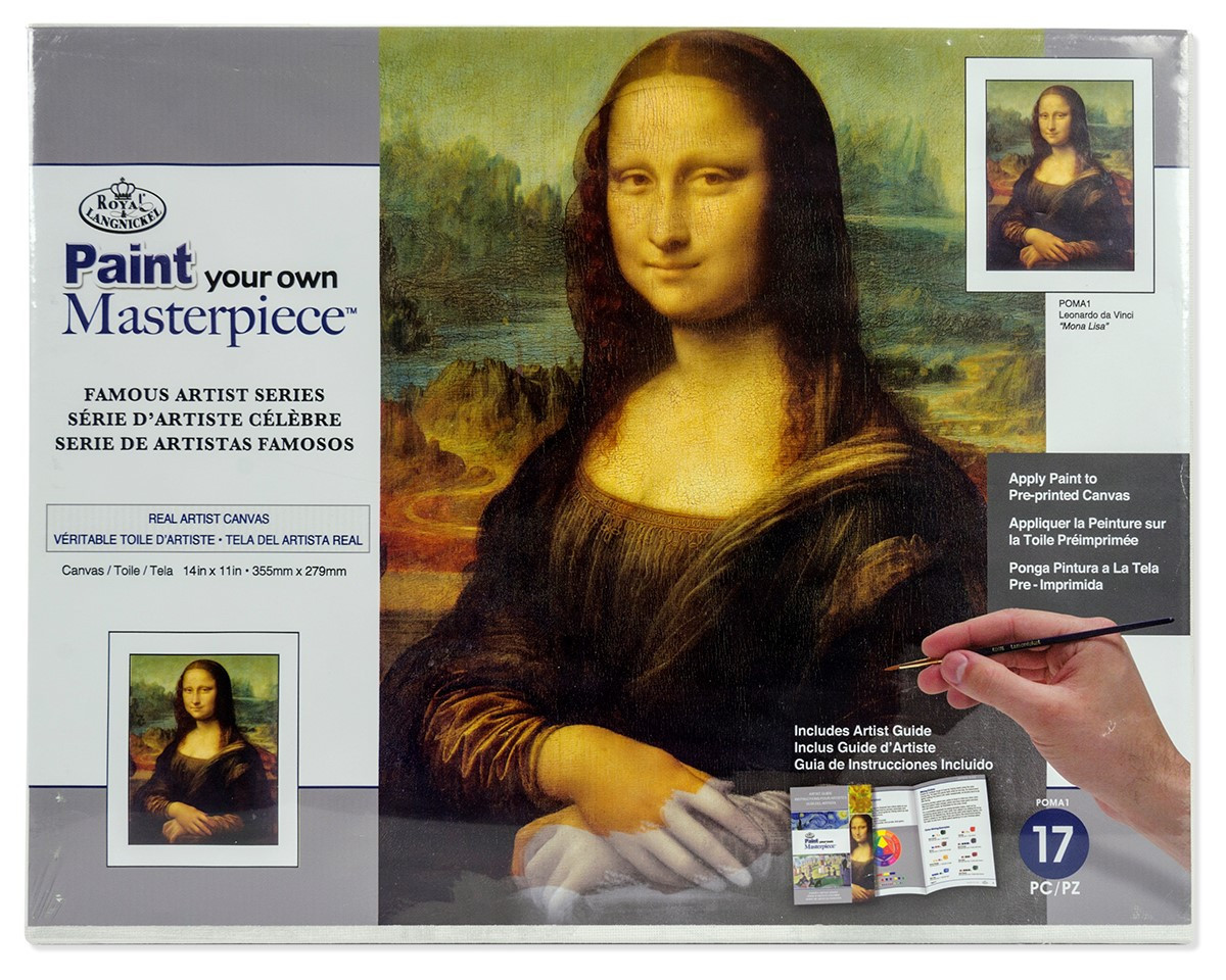 R&L MASTERPIECE - Maľovanie podľa čísel na plátno Mona Lisa, 1 ks