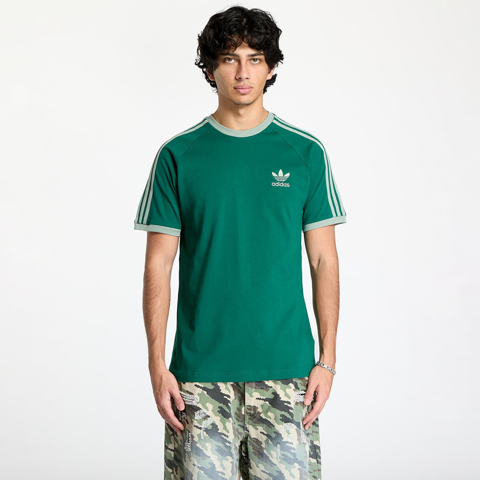 Tričko adidas Adicolor Classics 3-Stripes T-Shirt Collegiate Green M