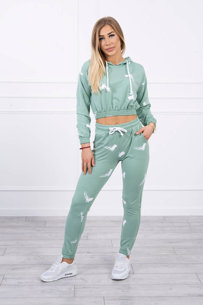 Set with printed guns dark mint