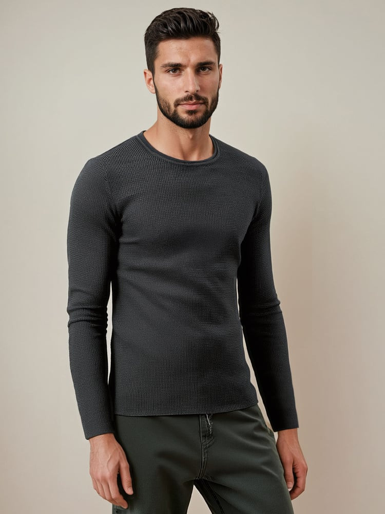 DStreet Sweter męski antracytowy
