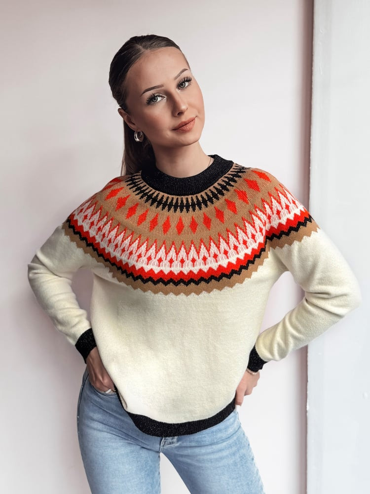 Sweter damski RUBY GLOW beżowy Dstreet