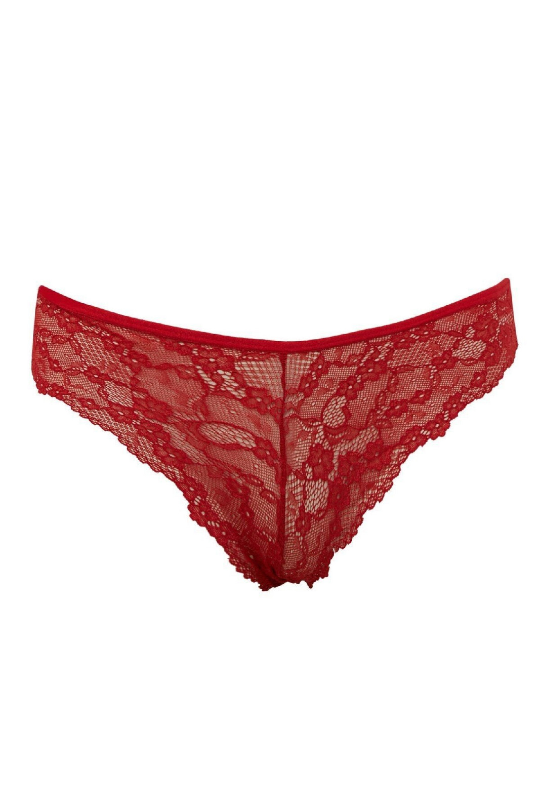 DEFACTO Fall In Love Christmas Themed Lace Red Brazilian Panties