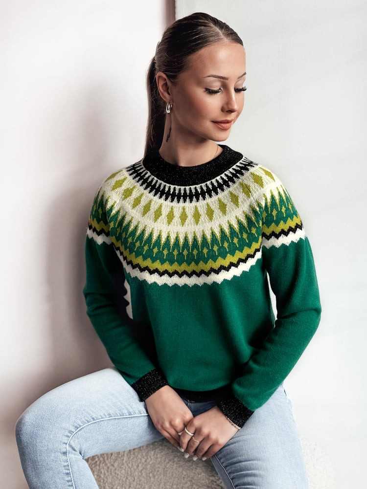 Sweter damski RUBY GLOW zielony Dstreet