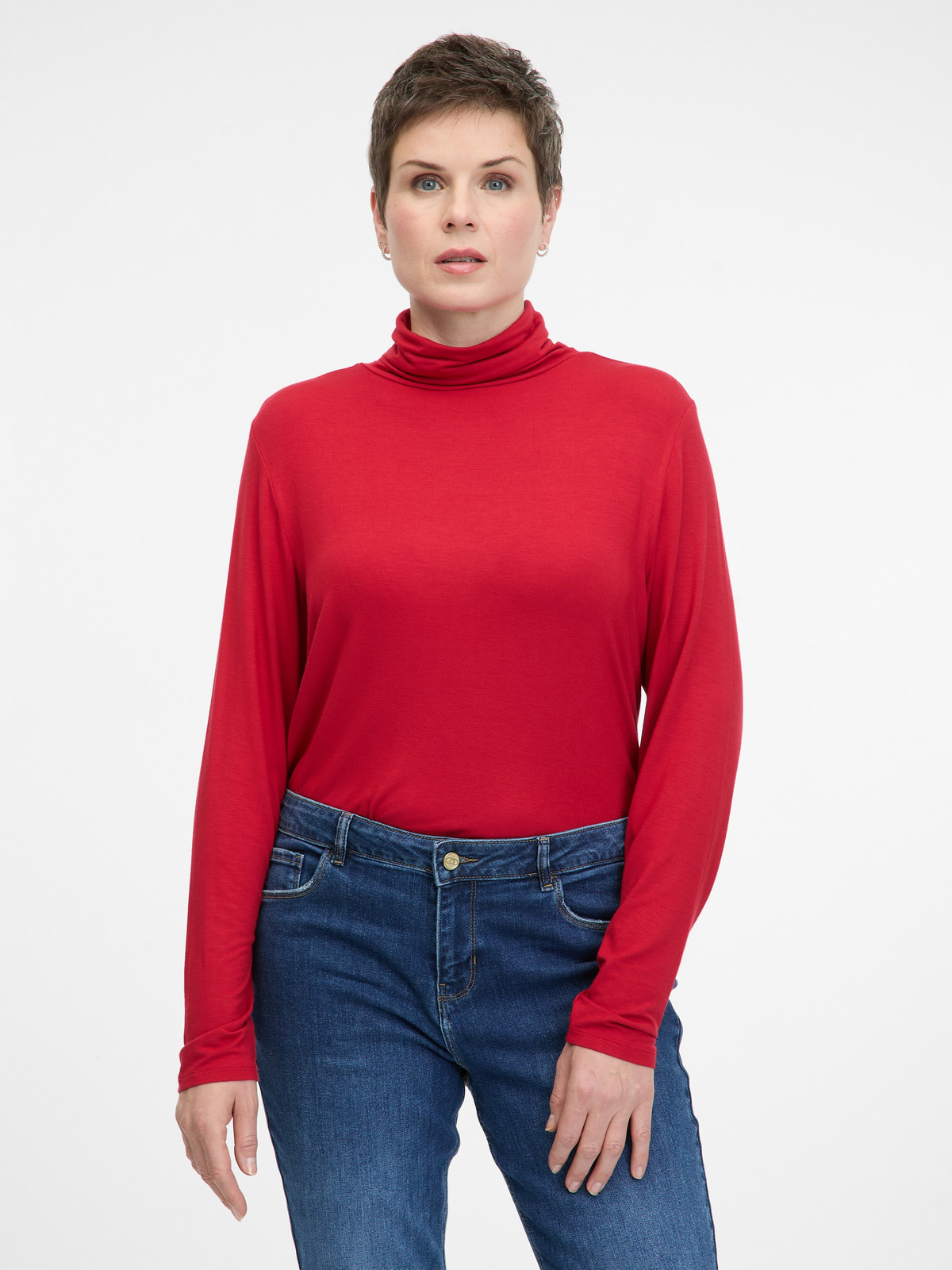 Red women's long-sleeved T-shirt ORSAY - Women's