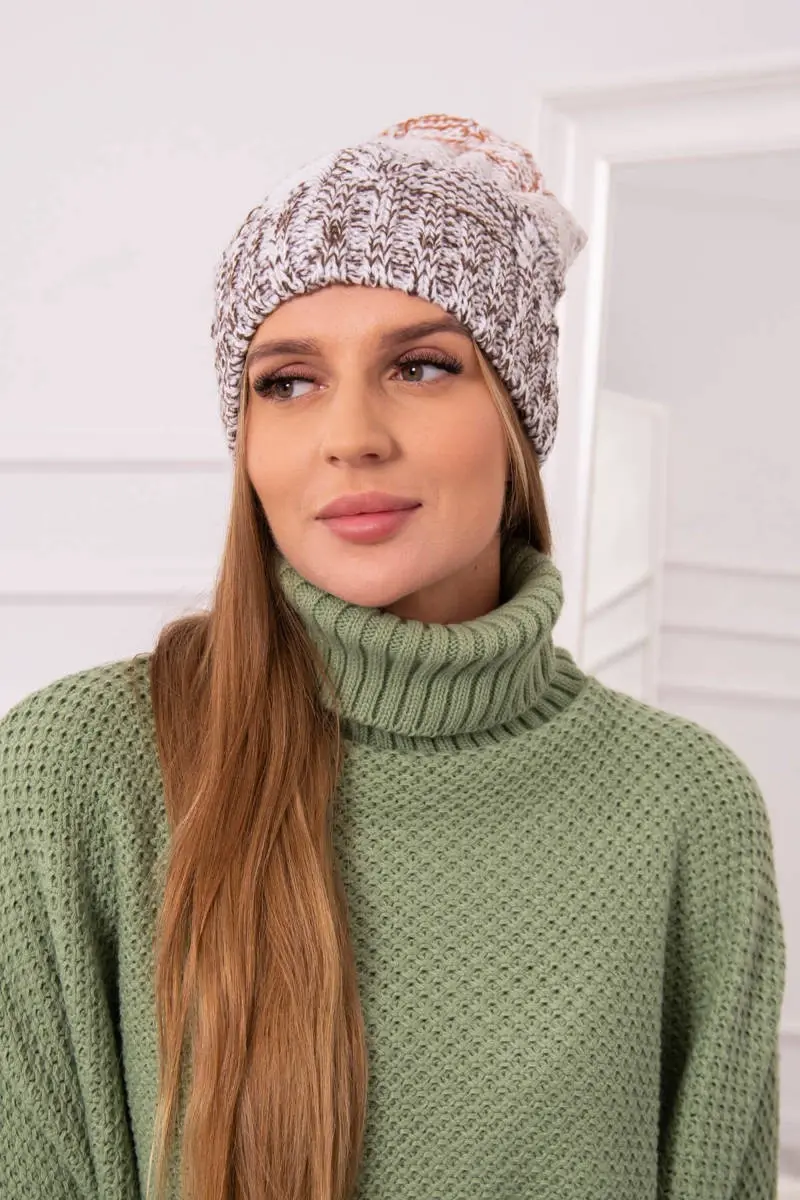 marka niezdefiniowana Čapica s fleece Dolores K303 hnedá+biela+červená