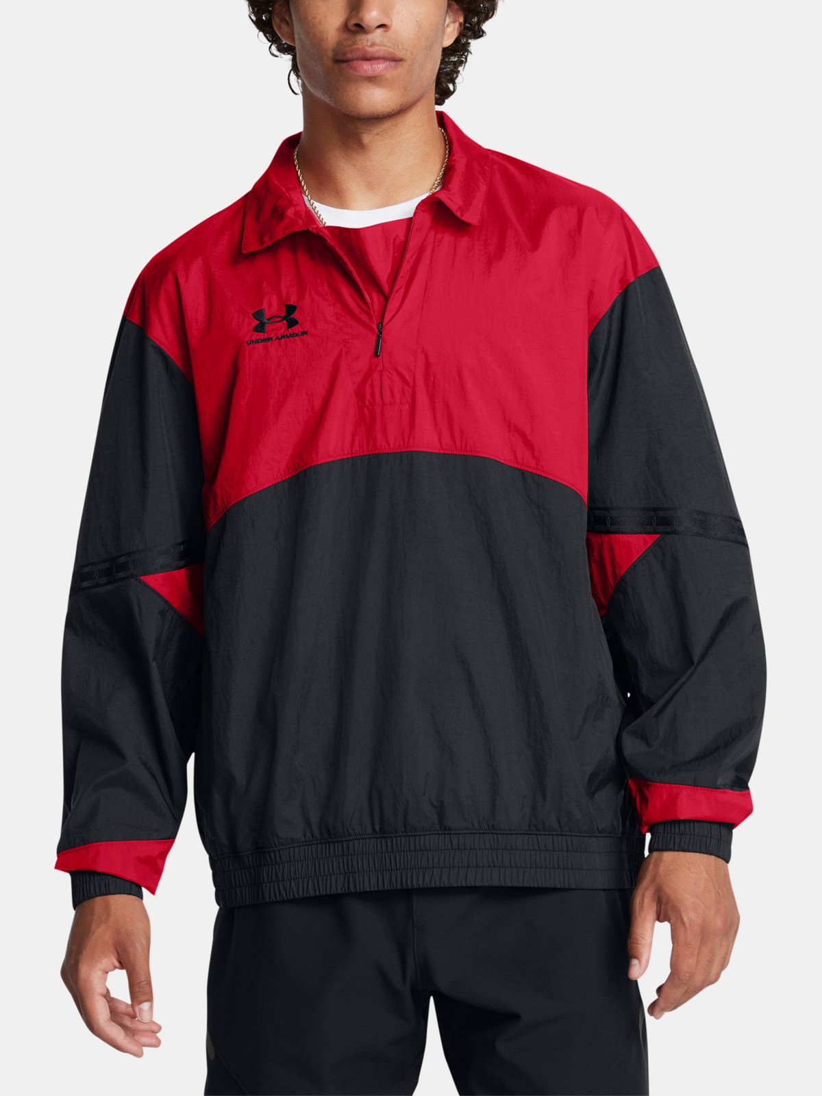 Men's jacket Under Armour UA M's 96 Terrace Drill Top-RED - Men's
