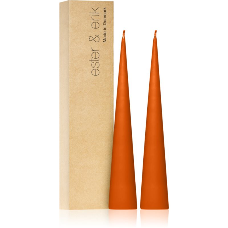 ester & erik cone candles mild orange (no. 16) dekoratívna sviečka 2x25 cm