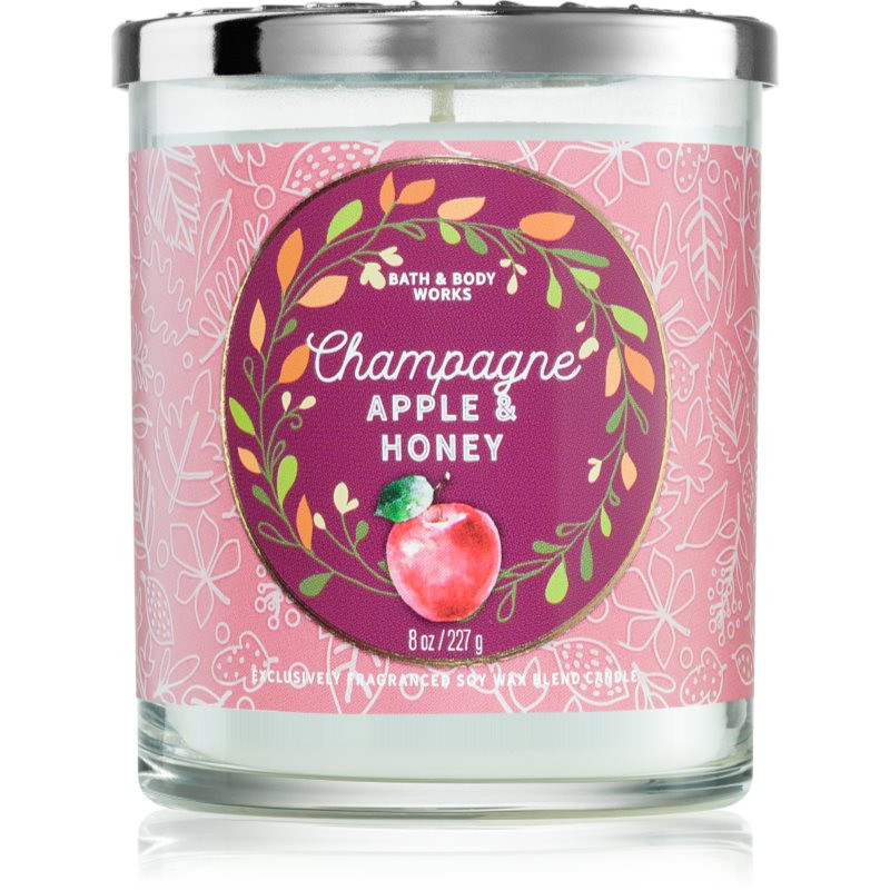 Bath & Body Works Champagne Apple & Honey vonná sviečka 227 g