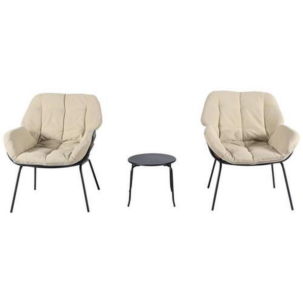 Ambia Garden SÚPRAVA ZÁHRADNÉHO NÁBYTKU 3-dielne, kov, textil