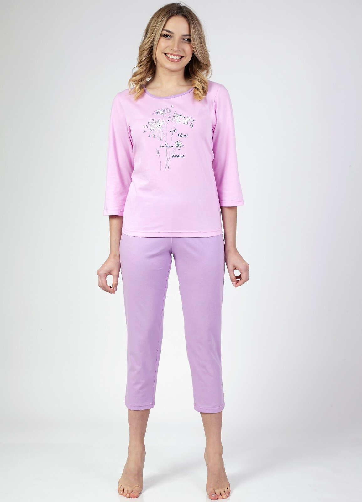 Dámske pyžamo Regina 671 3/4 2XL-3XL Z25 fialová XXL