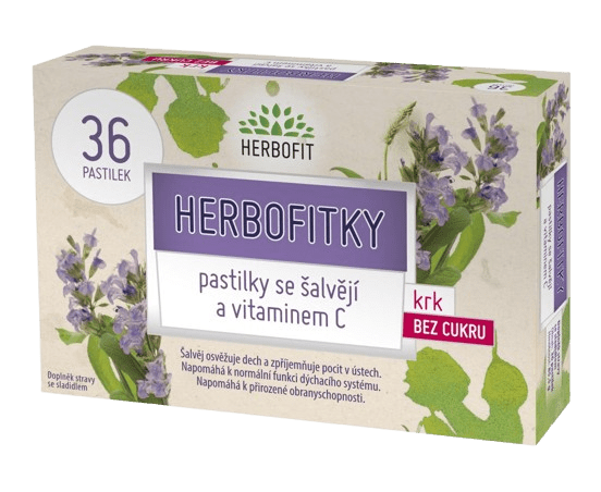 GALMED Herbofitky sa šalvie s vitamínom C bez cukru 36 pastiliek