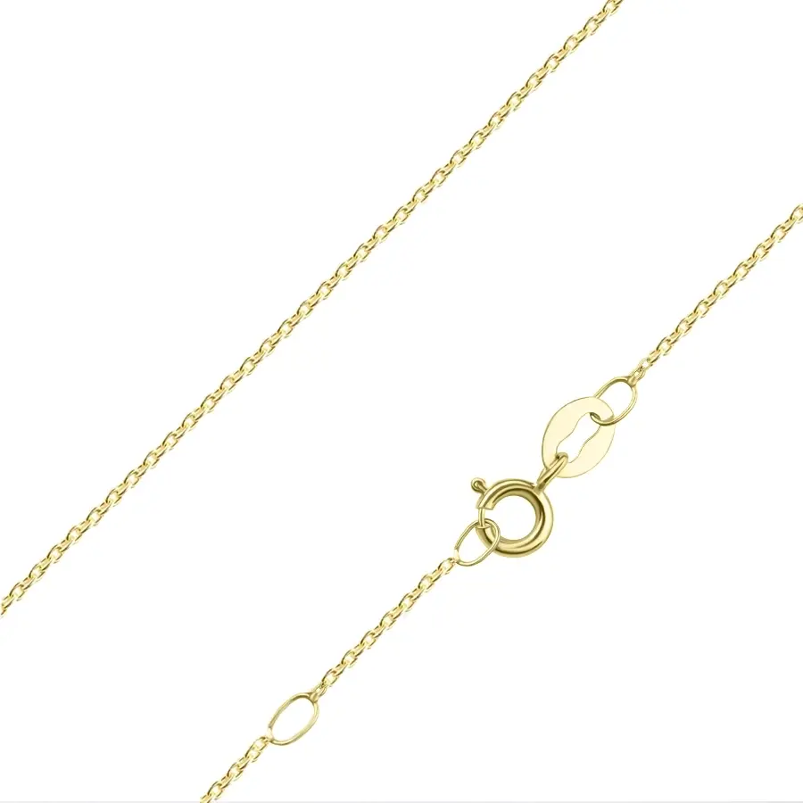 Retiazka z 9K žltého zlata - sploštené oválne očká spájané kolmo