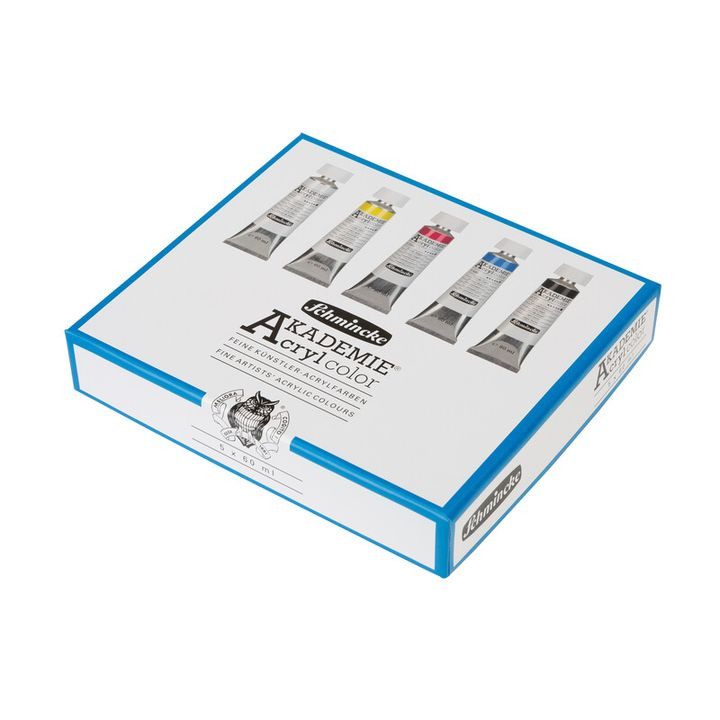 Sada akrylových farieb v tubách Schmincke AKADEMIE 5x60 ml