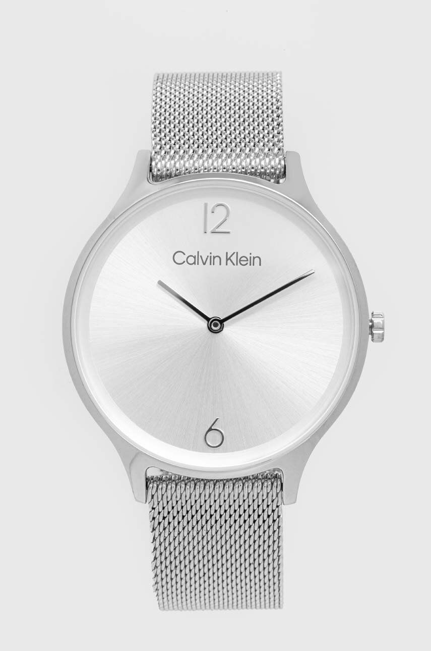 Hodinky Calvin Klein dámske, strieborná farba