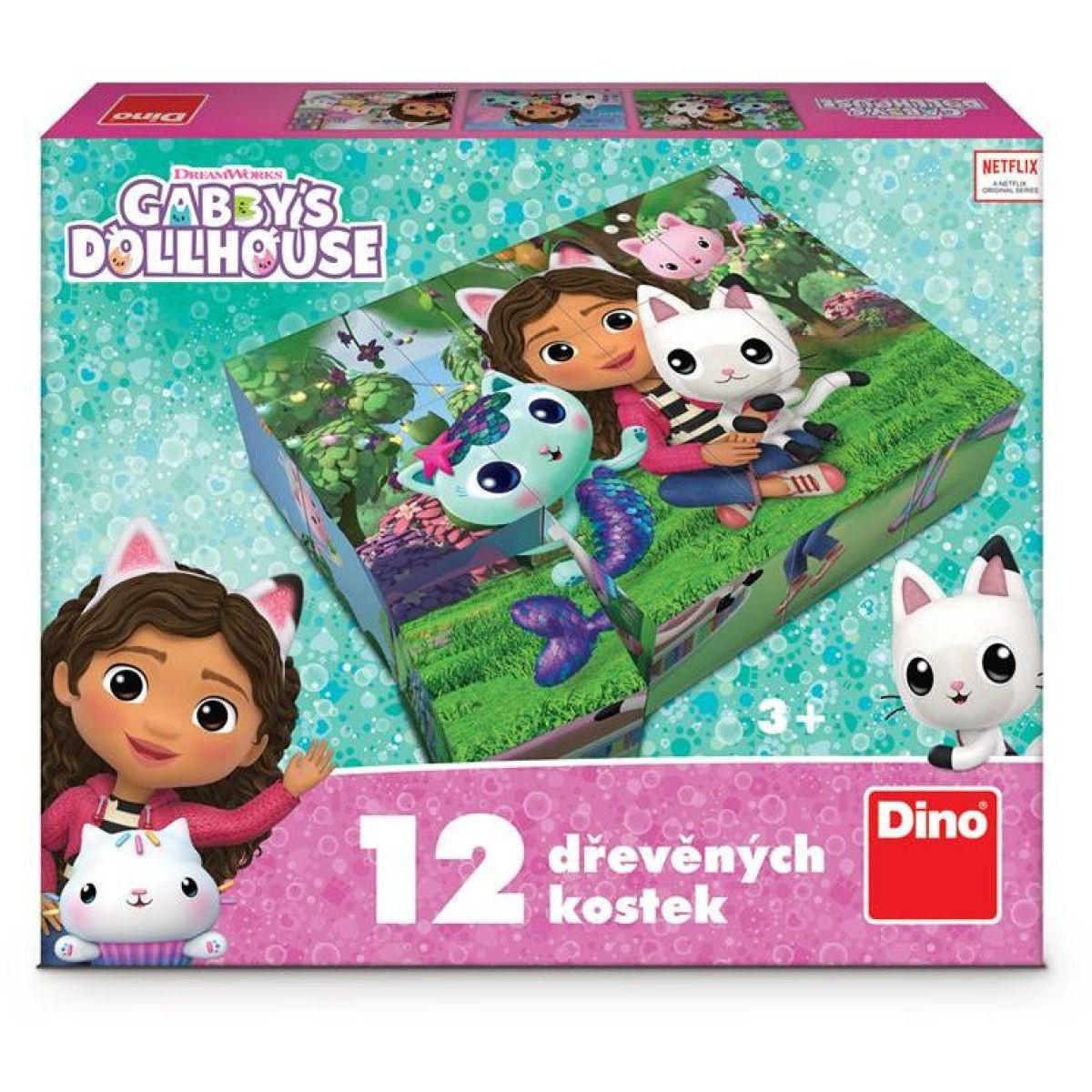 Dino Toys Drevené kocky Gabi 12 Dino