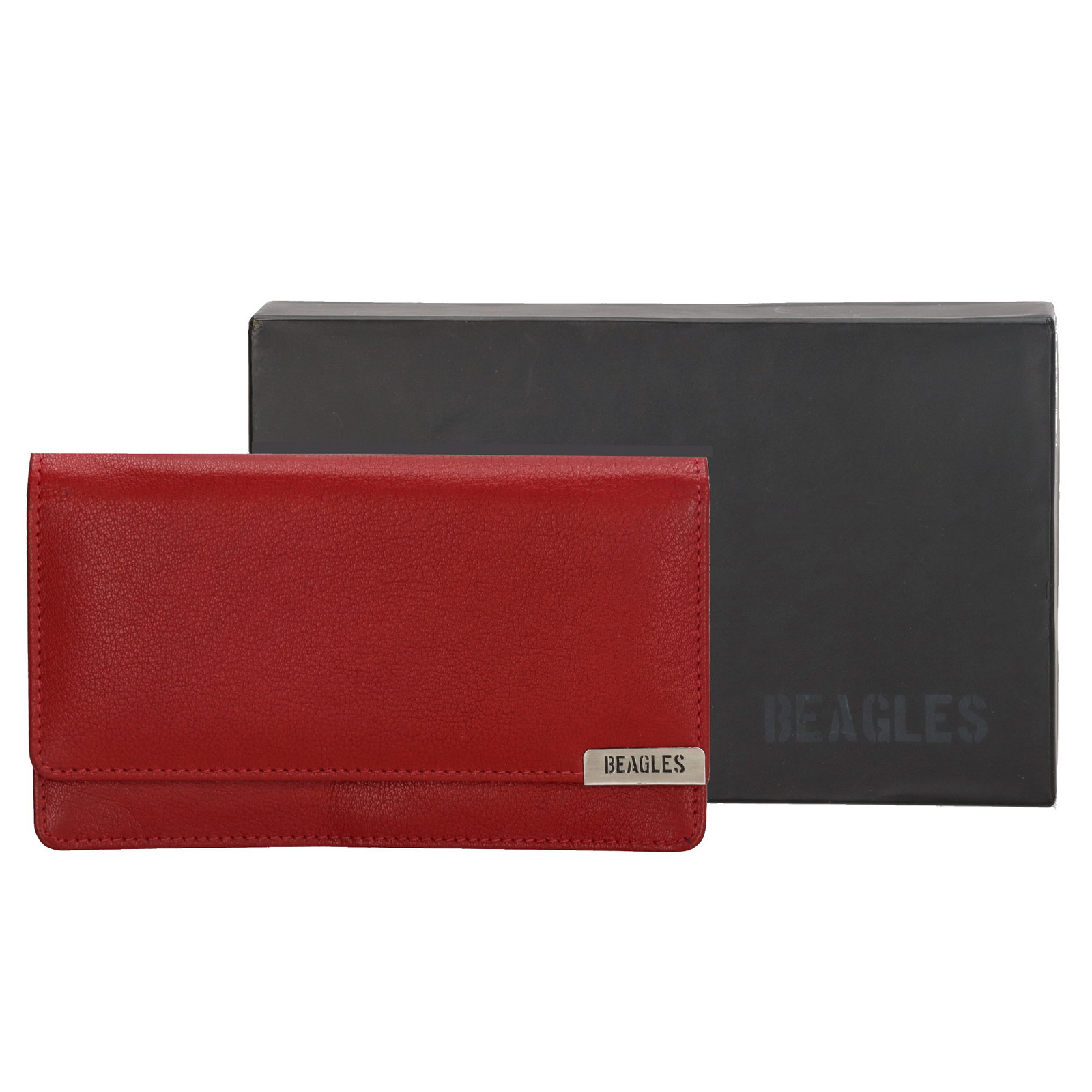 Elegantná kožená peňaženka Beagles Santa Lucia - červená