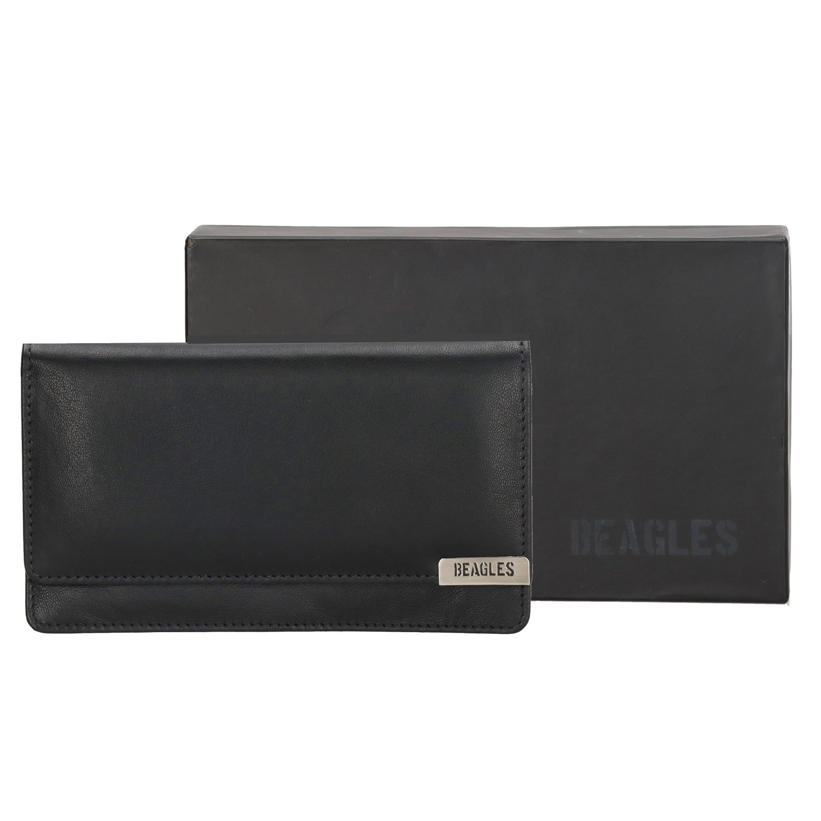 Elegantná kožená peňaženka Beagles Santa Lucia - čierna