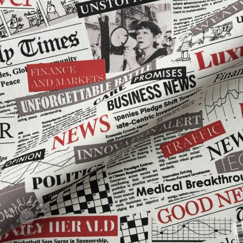 Dekoračná látka premium Newspaper Headlines