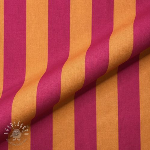 Dekoračná látka premium Joyful Basic Stripe pink digital print
