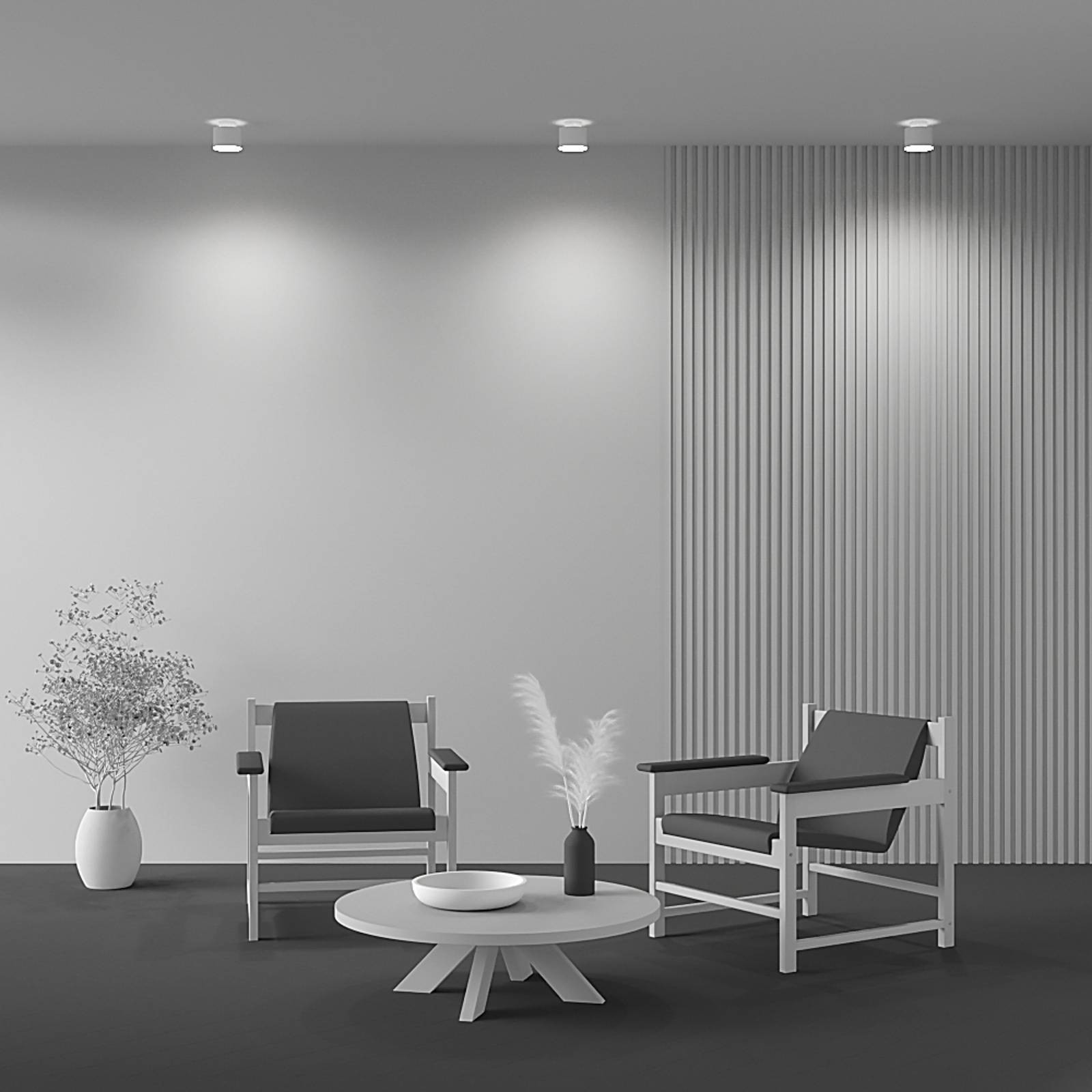 Maytoni LED stropné svietidlo Planet, biele Ø 10cm hliník 3000K