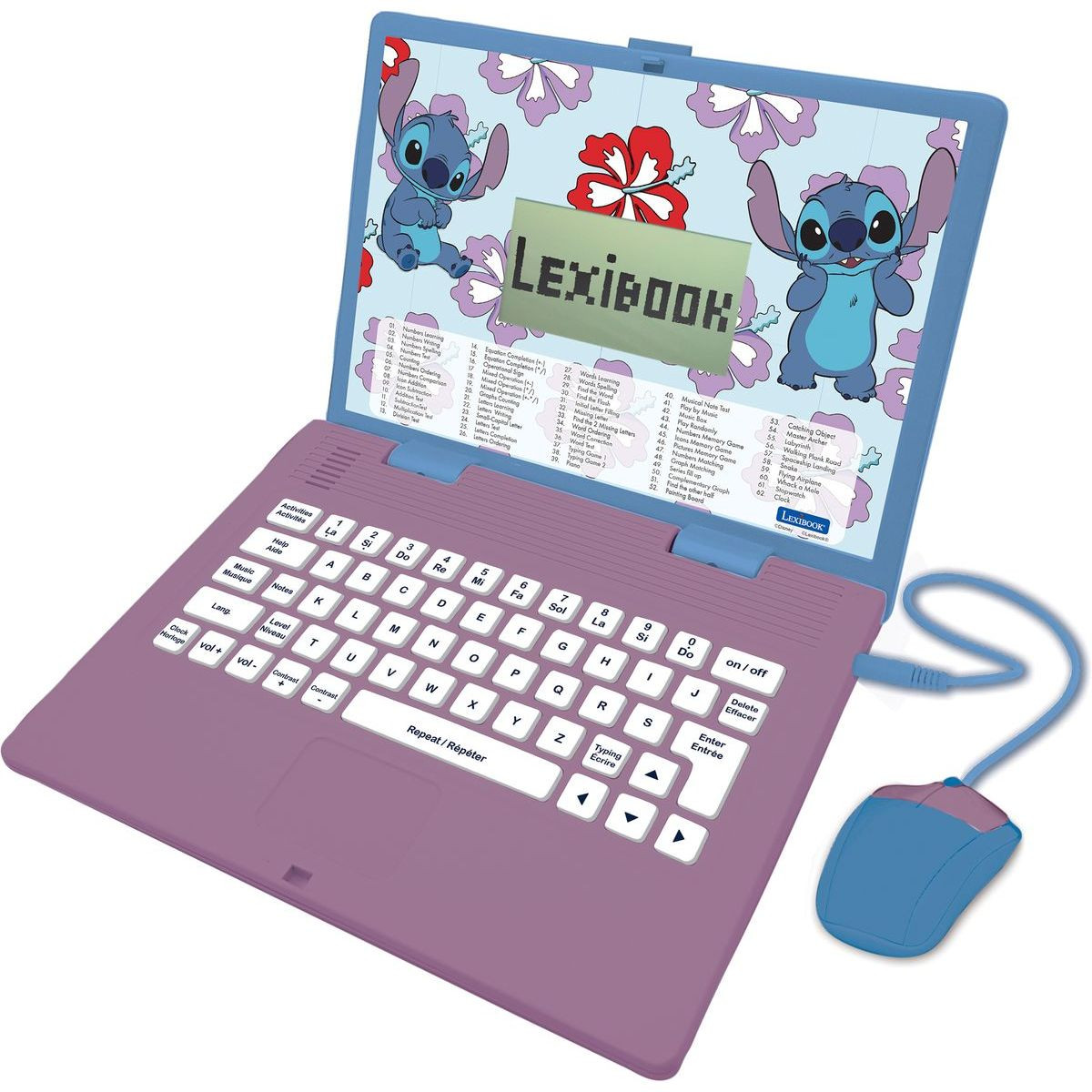 Lexibook Česko-anglický vzdelávací notebook Disney Stitch
