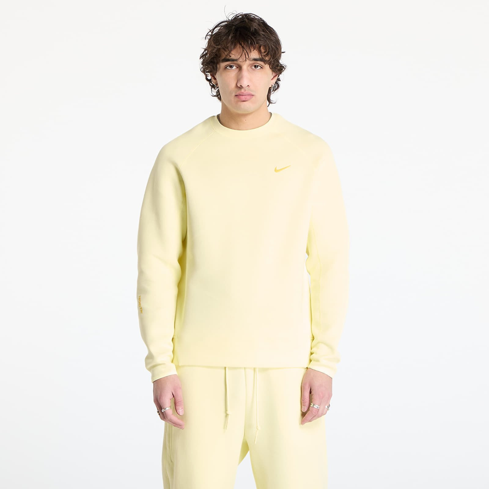 Mikina Nike x NOCTA Tech Fleece Men's Crew Citron Tint/ Vivid Sulfur XS