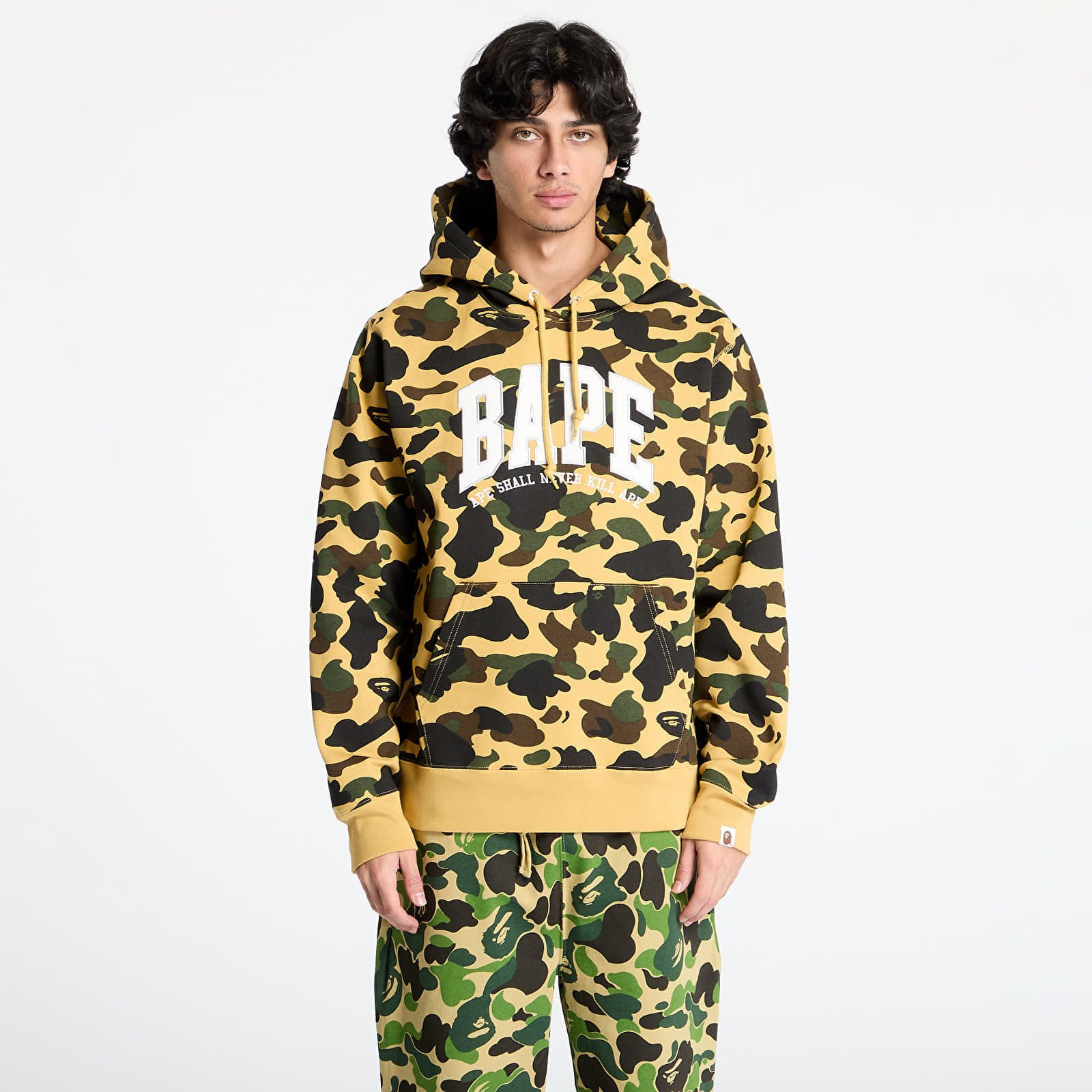 Mikina A BATHING APE 1St Camo Bape Pullover Hoodie Yellow M